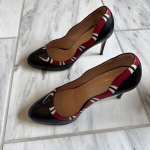 Gucci King Snake Black Pumps